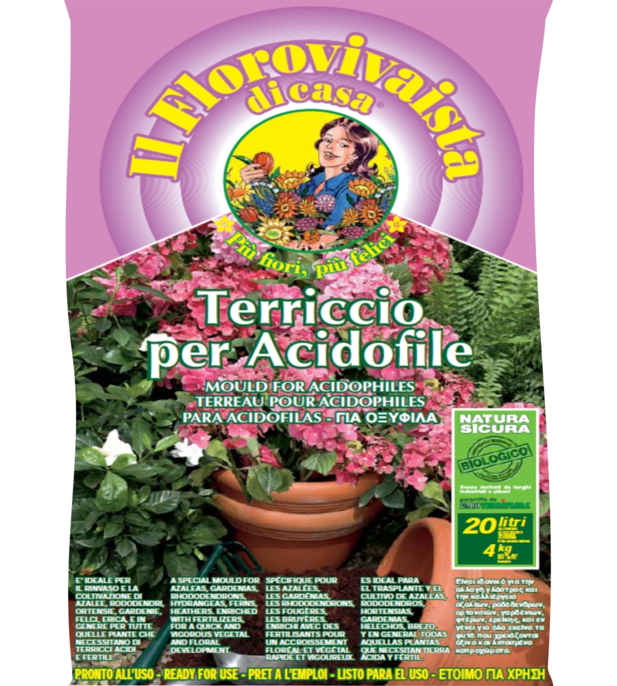 Terriccio per acidofile, 20 litri - euroterriflora